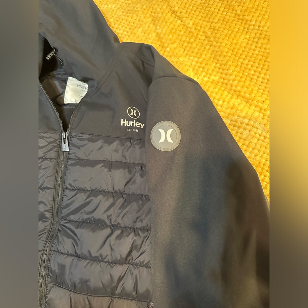 Hurley Jacket-Sonora Softshell Windproof Hybrid Jacket Quilted Puffer Jacket - Picture 9 of 9